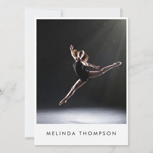 Invitation Dancer Choreographer Comp Card 5 Photo QR Code (Devant)