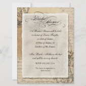 Invitation d'ancienne Fête des mariées Peacock - A (Dos)