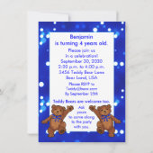 Invitation Dancing Bears 4 Birthday Party for Boys (Dos)