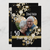 Invitation Dancing Daisies 50e Anniversaire (Devant / Derrière)