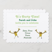 Invitation Dancing Frog Party Animal (Devant / Derrière)