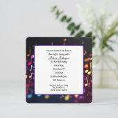 Invitation Dancing Music Notes Anniversaire Fête (Debout devant)