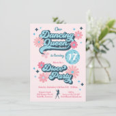 Invitation Dancing Queen Disco fête d'anniversaire (Debout devant)