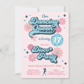 Invitation Dancing Queen Disco fête d'anniversaire (Devant)
