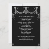 Invitation Dancing Skeleton Garland Goth Mariage (Devant)