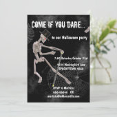 Invitation Dancing Skeleton Halloween (Debout devant)