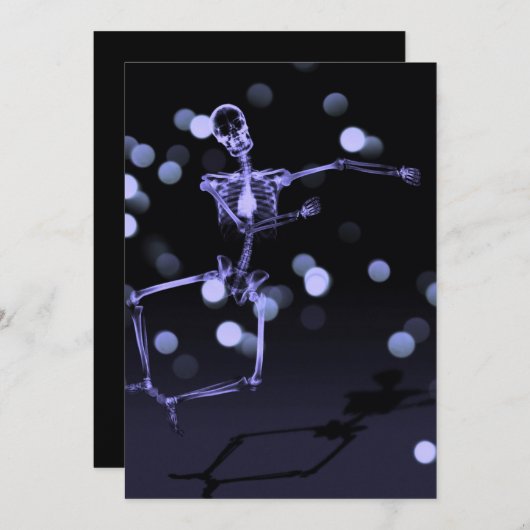 Invitation Dancing X-Ray Skeleton - Deep Purple (Devant / Derrière)