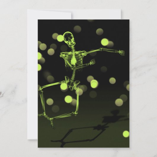 Invitation Dancing X-Ray Skeleton - Lime Green (Devant)