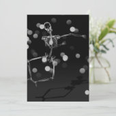 Invitation Dancing X-Ray Skeleton - Noir & Blanc (Debout devant)