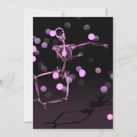 Invitation Dancing X-Ray Skeleton - Rose (Devant)