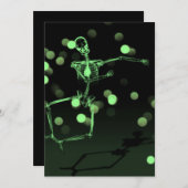 Invitation Dancing X-Ray Skeleton - Vert (Devant / Derrière)