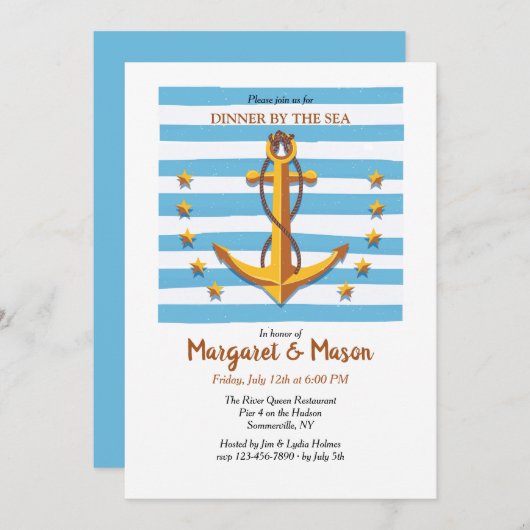 Invitation d'Ancre d'or (Devant / Derrière)