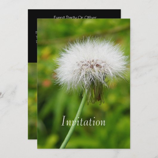 Invitation Dandelion (Devant / Derrière)