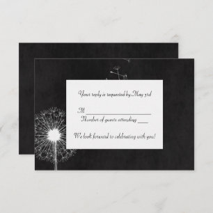 Invitation Dandelion blanc RSVP