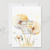 Invitation Dandelion Dîner de répétition Mariage (Devant)
