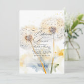 Invitation Dandelion Dîner de répétition Mariage Code QR (Debout devant)