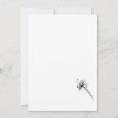 Invitation Dandelion Flower Clear Indie Botanique nous faison (Dos)