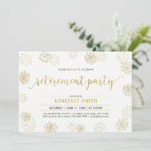 Invitation Dandelion Or | Soirée de retraite moderne (Debout devant)