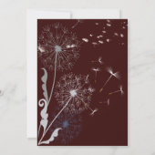 Invitation Dandelion Puffs Fête des mariées Bourgogne (Dos)