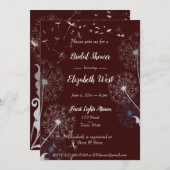 Invitation Dandelion Puffs Fête des mariées Bourgogne (Devant / Derrière)