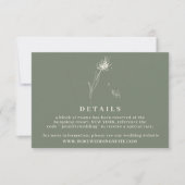 Invitation Dandelion Sage Détails Simples (Devant)