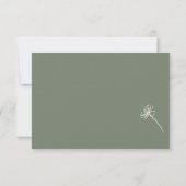Invitation Dandelion Sage Détails Simples (Dos)