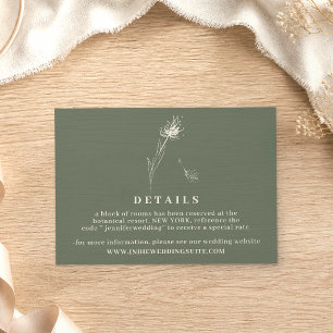 Invitation Dandelion Sage Détails Simples
