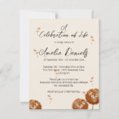 Invitation Dandelion Seeds Celebration of Life Card (Devant)