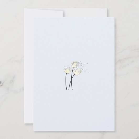 Invitation Dandelion soufflant (Dos)