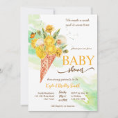 Invitation Dandelion souhaite baby shower (Devant)