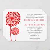 Invitation Dandelion souhaite la bienvenue au Mariage (Devant / Derrière)