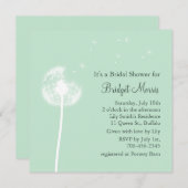 Invitation Dandelion sur l'invitation d'une averse nuptiale (Devant / Derrière)