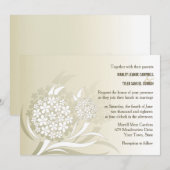 Invitation Dandelion veut floral (Devant / Derrière)