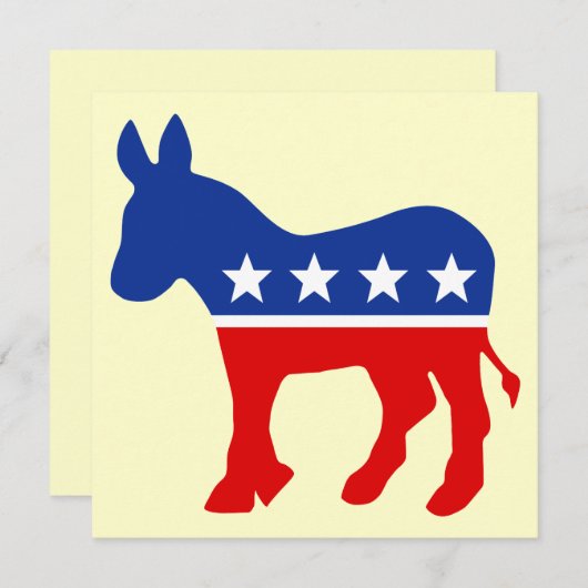 Invitation d'âne de Démocrate (Devant / Derrière)