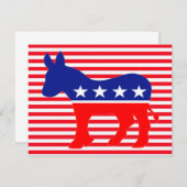 invitation d'âne démocrate (Devant / Derrière)