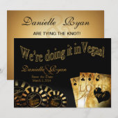 Invitation Danielle & Ryan Mariage Deluxe à Las Vegas (Devant / Derrière)