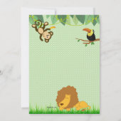 Invitation d'animaux de la jungle pure (Dos)