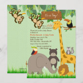 Invitation d'animaux de la jungle pure (Devant / Derrière)