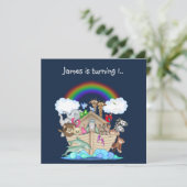 Invitation d'animaux Noahs Marine Blue (Debout devant)