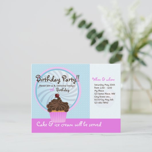 invitation d'anniversaire (Debout devant)