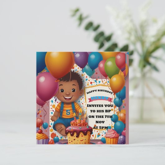 Invitation d'anniversaire (Debout devant)