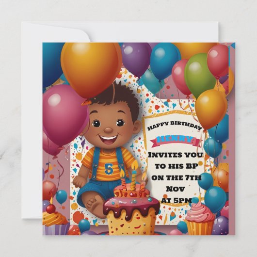 Invitation d'anniversaire (Devant)