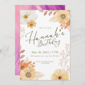 invitation d'anniversaire (Devant / Derrière)