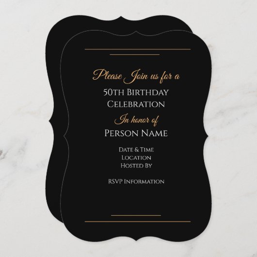 Invitation d'anniversaire (Devant / Derrière)