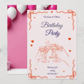 Invitation d'anniversaire (Devant / Derrière)