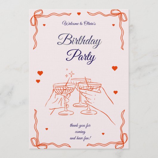 Invitation d'anniversaire (Devant)