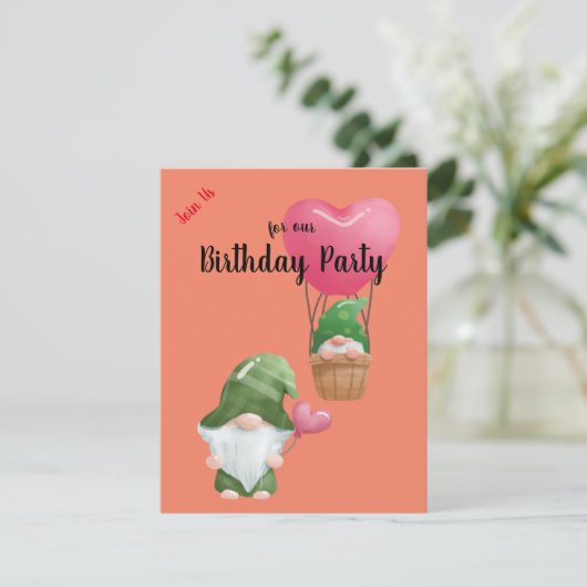 invitation d'anniversaire (Debout devant)