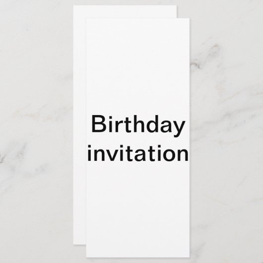 Invitation d'anniversaire (Devant / Derrière)