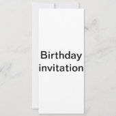 Invitation d'anniversaire (Devant)