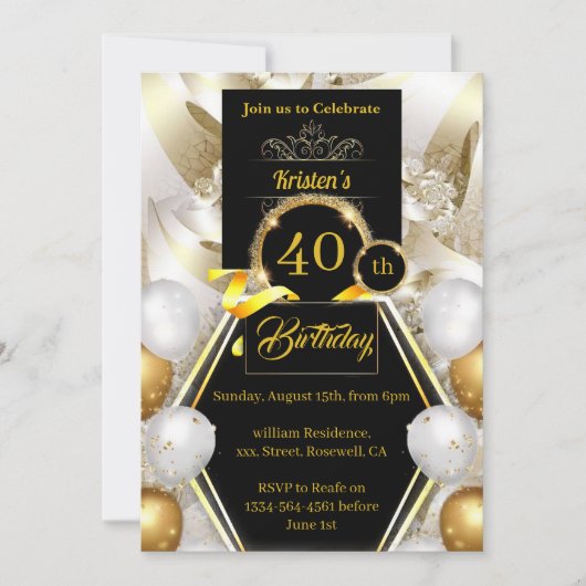 Invitation d'anniversaire (Devant)